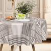Minimalist Square Tablecloth, Geometric Striped Waterproof Tablecloth, Round Tablecloth, Black And White Striped Geometric Pattern