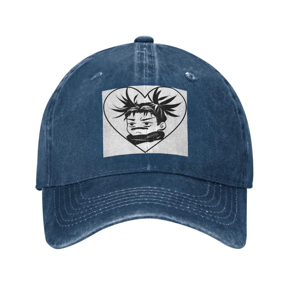 Jujutsu Kaisen Choso JJk Pattern Denim Fabric Cap Casual Baseball Caps Adjustable Hat Summer Unisex Baseball Hats