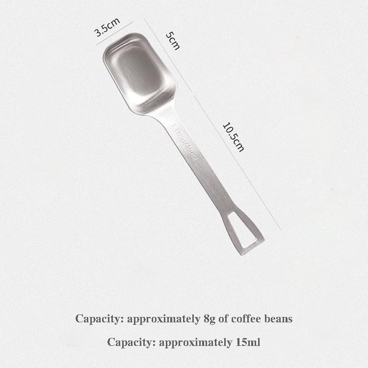 

Мерная ложка для кофейных зерен 8 г - Материал нержавеющая сталь 304 Домашнее использование Ложка для взвешивания кофейного порошка с длинной ручкой