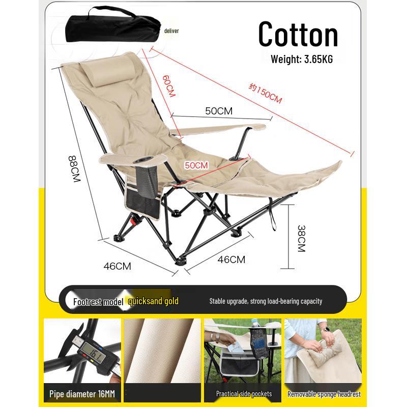 OIMG Folding Outdoor Recliner Chair