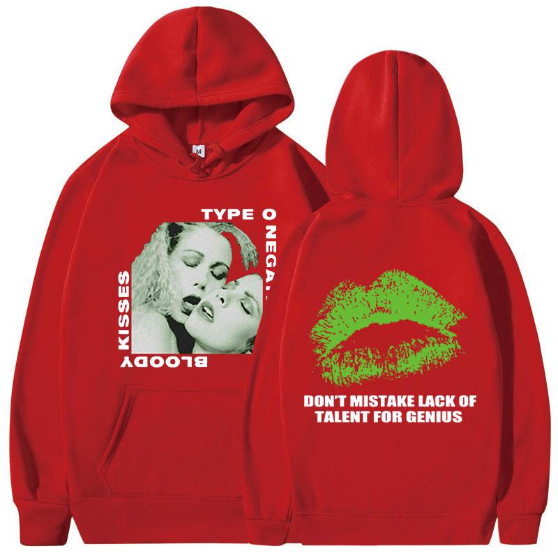 Rock Band Type O Negative Bloody Kisses Hoodies Gothic Metal Peter Steele Sweatshirts Men's Vintage Hip Hop Oversized Pullovers