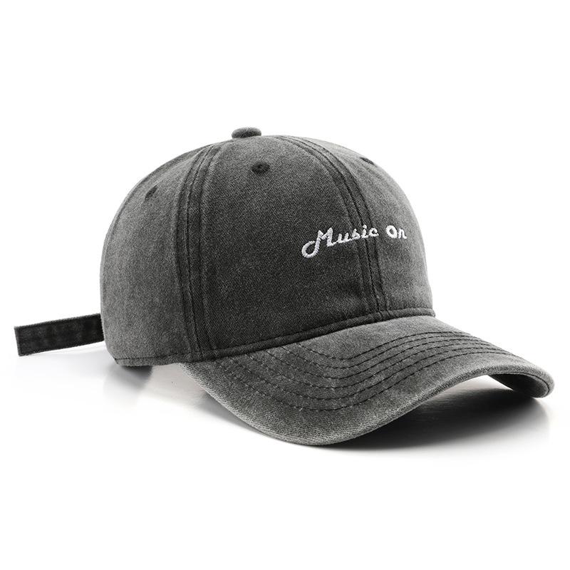 Men's washed letter embroidered baseball cap, suitable for outdoor activities, providing sun protection and shade
