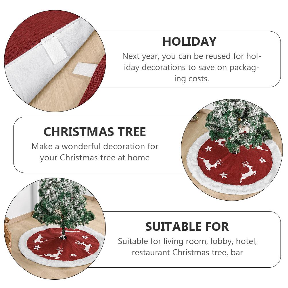 Rug Area Rugs Christmas Tree Skirt Party Supply Decoration Bottom Floor Mat Stylish