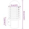 VidaXL Outdoor Wall Light Black Stainless Steel, Outdoor Wall Lighting, Garden Wall Lamp, Wall Sconce 4006252