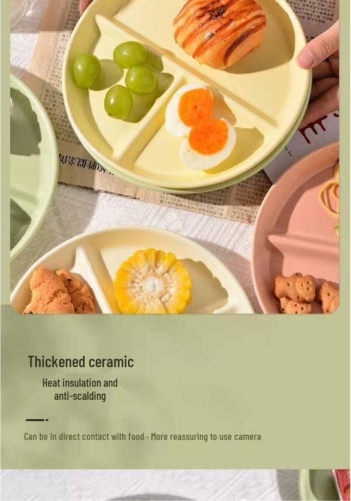 Japanese Style Portion Control Meal Plate for Weight Loss - Adult Single Serving Compartment Plate