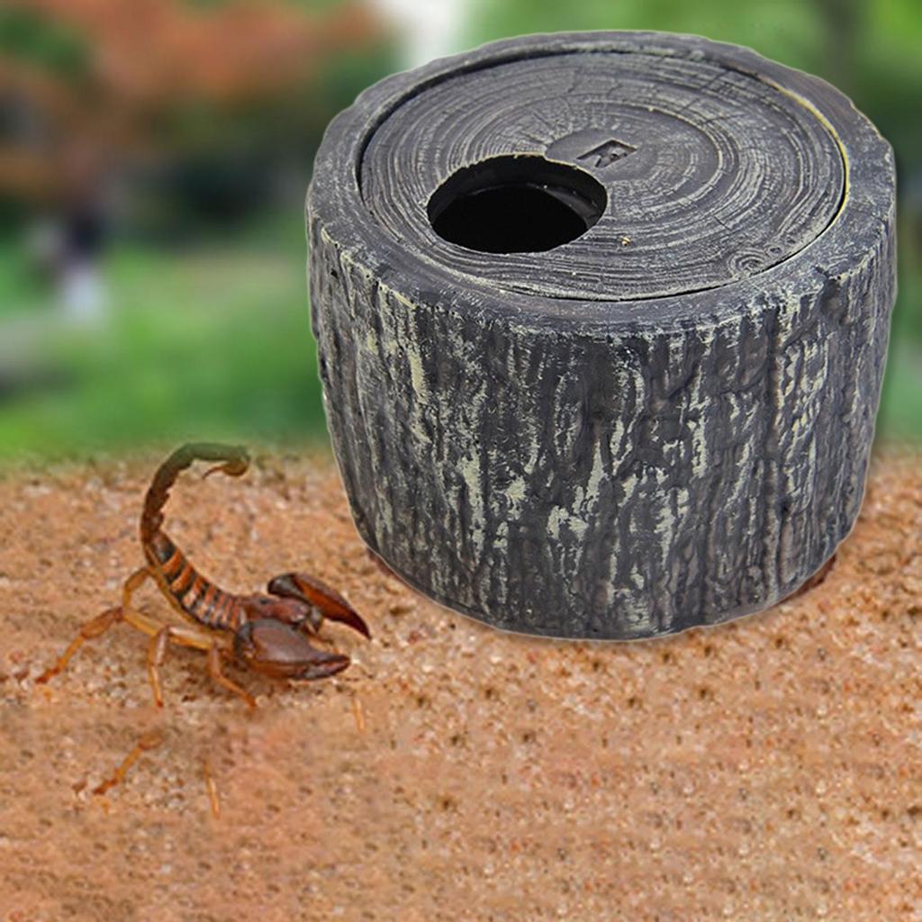 Stabile Reptilienhöhle Harz-Höhle Lebensechter Baumstamm Versteck Versteck Lebensraum Zubehör Langlebig Dekorativ für Gecko-Terrarium