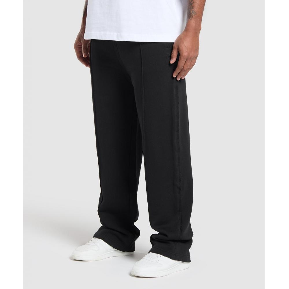 Gymshark Wide Leg Pants Black A1b9n Bb2j