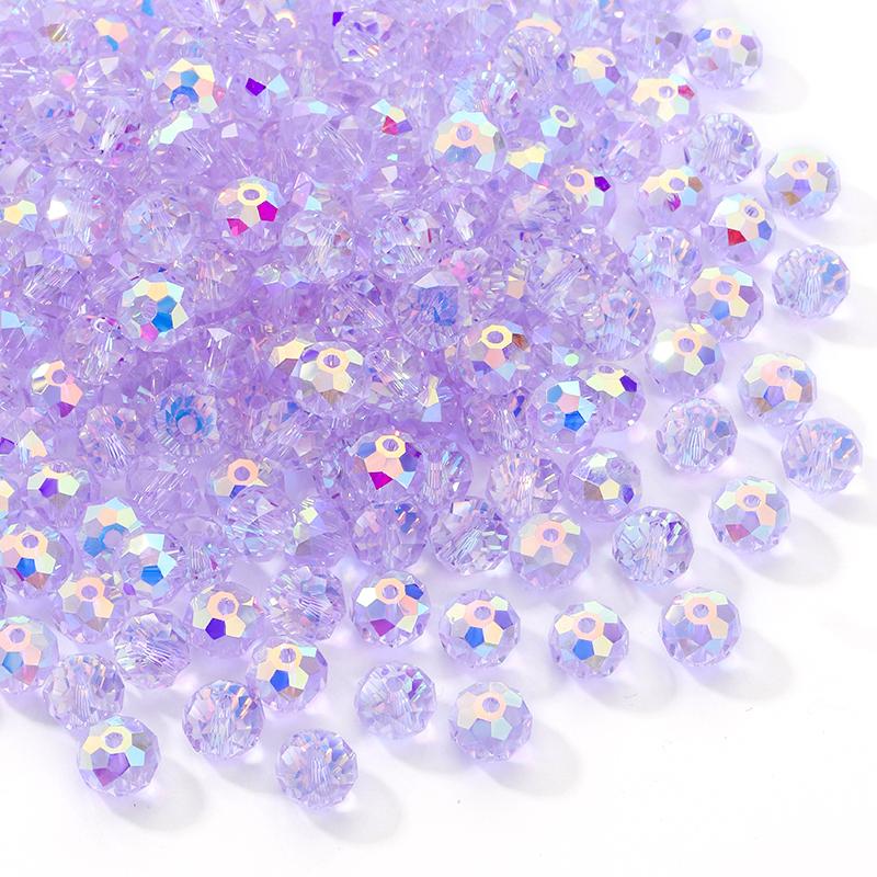 84pcs Czech Faceted Rondelle Beads 8mm AAA Crystal Glass Loose Spacer Beads for DIY Jewelry Bracelet Craft Making Supplies