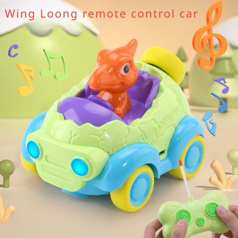 1 Set wiederaufladbares ferngesteuertes Auto für Kleinkinder, Spielzeug für Jungen und Mädchen ab 3 Jahren, ferngesteuertes Auto mit Lichtern und Musik