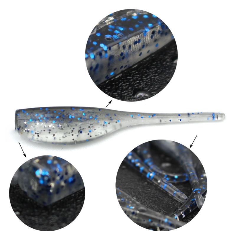 50 Stück Weichköder Set Verschleißfest Künstlich Reflektierende Pailletten Angelköder Für Karpfen Barsch Zander