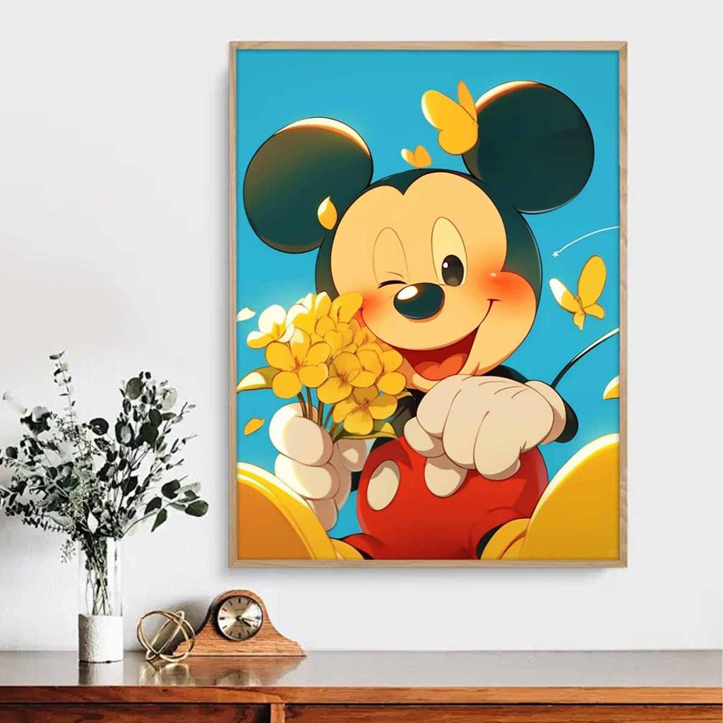 DIY Diamond Painting Mickey Mouse Cross Stitch Kit Mosaic Art Diamond Painting Full Circle Diamond Home Decoration