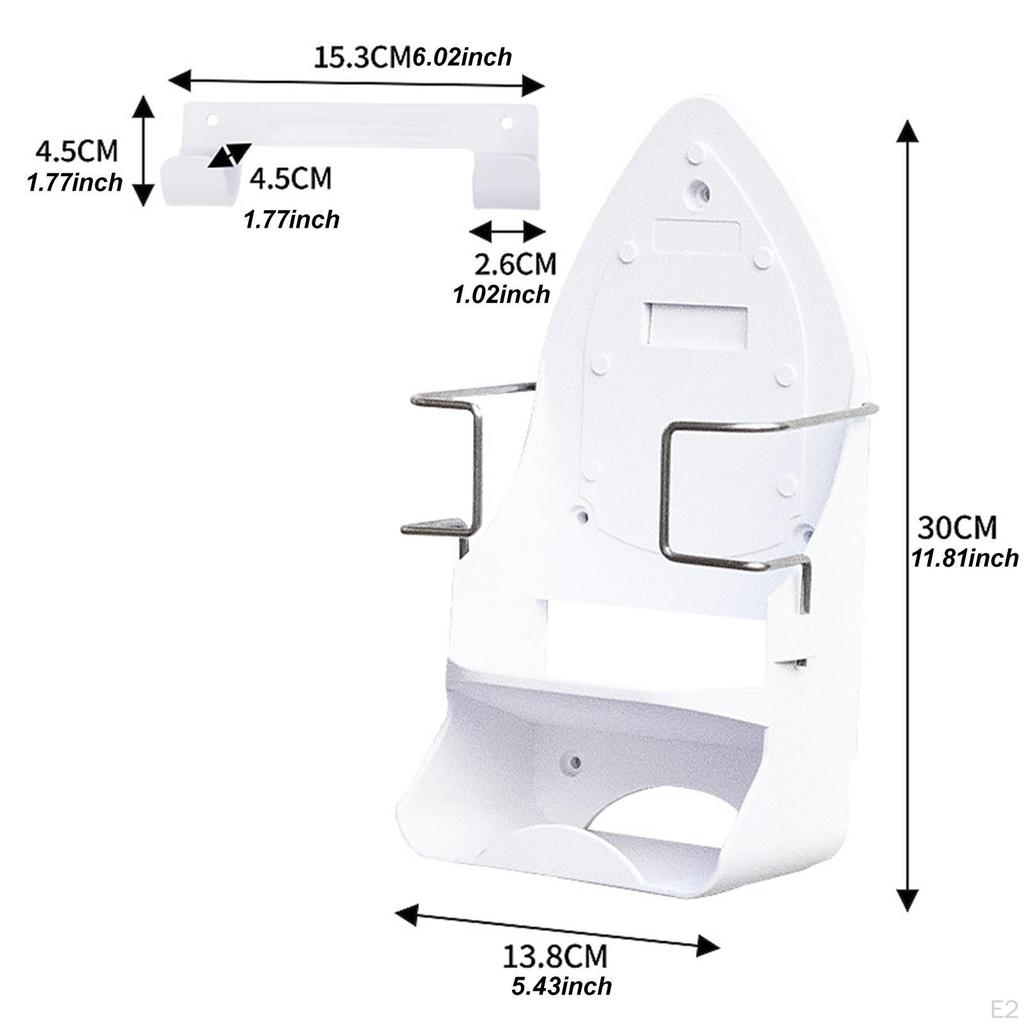 Ironing Board Hanger Rack Lightweight Compact Easy to Install Storage Organizer Wall
