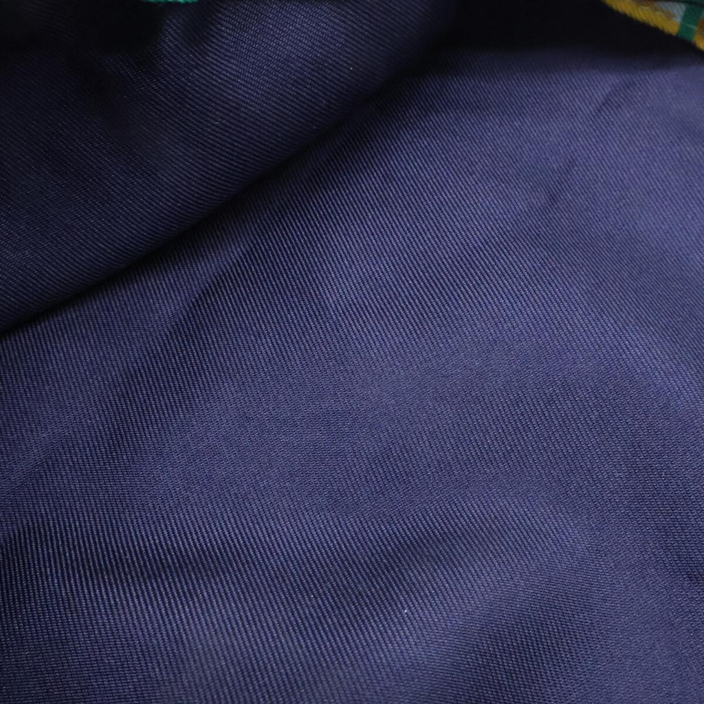 HERMES X-stamped Modernism Tropical Musardine Pouch Silk Drawstring Bag Pouch blueUsed