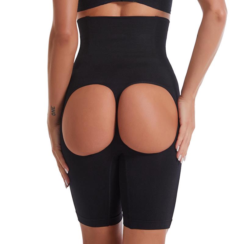 High Waist Slimming Body Shaper Boxer Briefs for Women - Postpartum Control, Hip Lift, Abdomen Support, Open Butt Design.