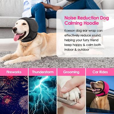 Nouvelle Protection Auditive Chien Calmant Oreillettes Réduction du Bruit Résistant aux Chocs Tête Apaisante pour Chien Imperméable Cache-Oreilles pour Chien