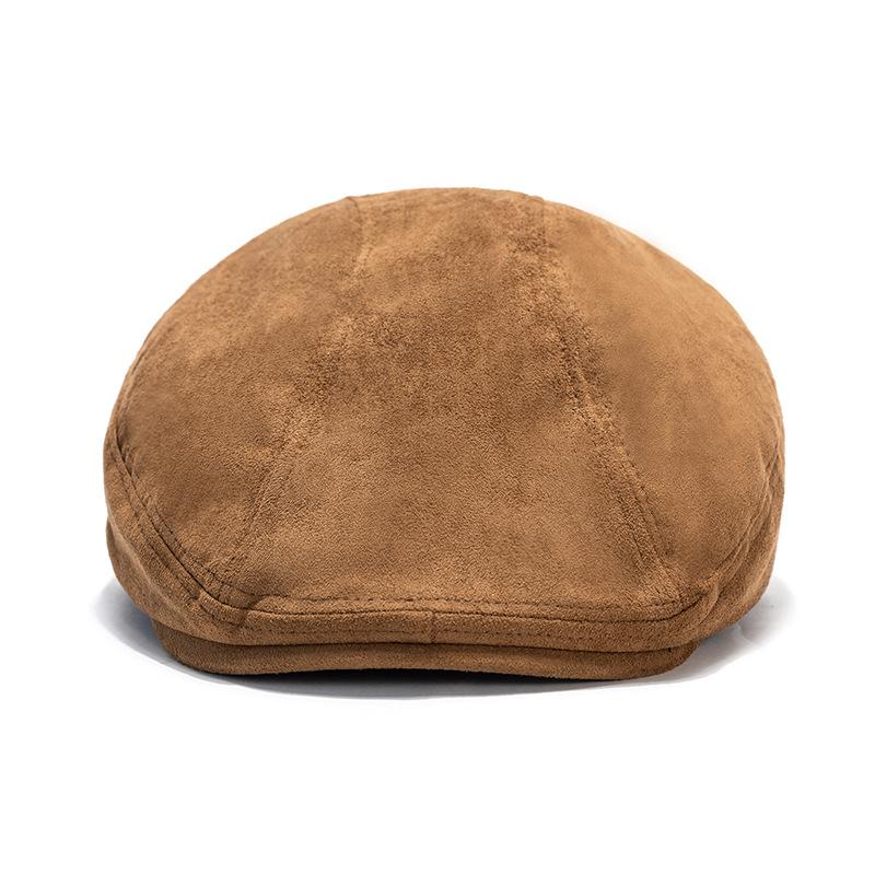 Ungdoms Basker Herr Enfärgad Mössa Sammet Framåtkeps Höst Vinter Vintage Skärmmössa