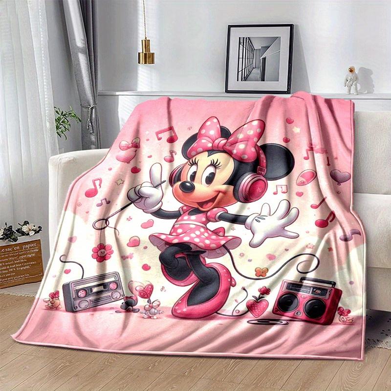 1pc Minnie Printing Blanket - Soft, All-Season Throw for Office Blanket,Personalized Gift with Adorable Cartoon Design