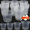1/5Pcs Round Planter Pot Transparent Orchid Container Plastic Nursery DIY Planter Pot Seedling Cup Household Garden Supplies