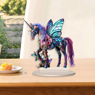 Horse Shaped Acrylic Sign 2D Flat Horse Tabletop Centerpiece for Corner Living Room Fireplace Shelf Office Home Decor