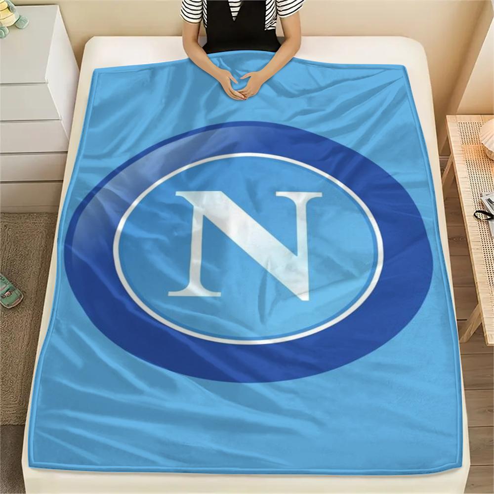 1PC Napoli Print Flannel Blanket, High quality Comfortable for All Seasons, Home Decor, Warmth and Comfort, Perfect for Christmas Gifts