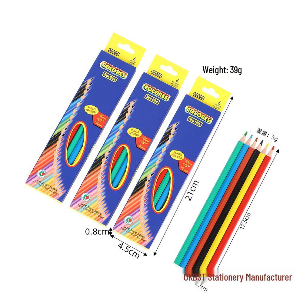 Oil-Based Colored Pencil Set for Children - Available in 12, 18, 24, and 36 Colors - Ideal for Elementary School Drawing