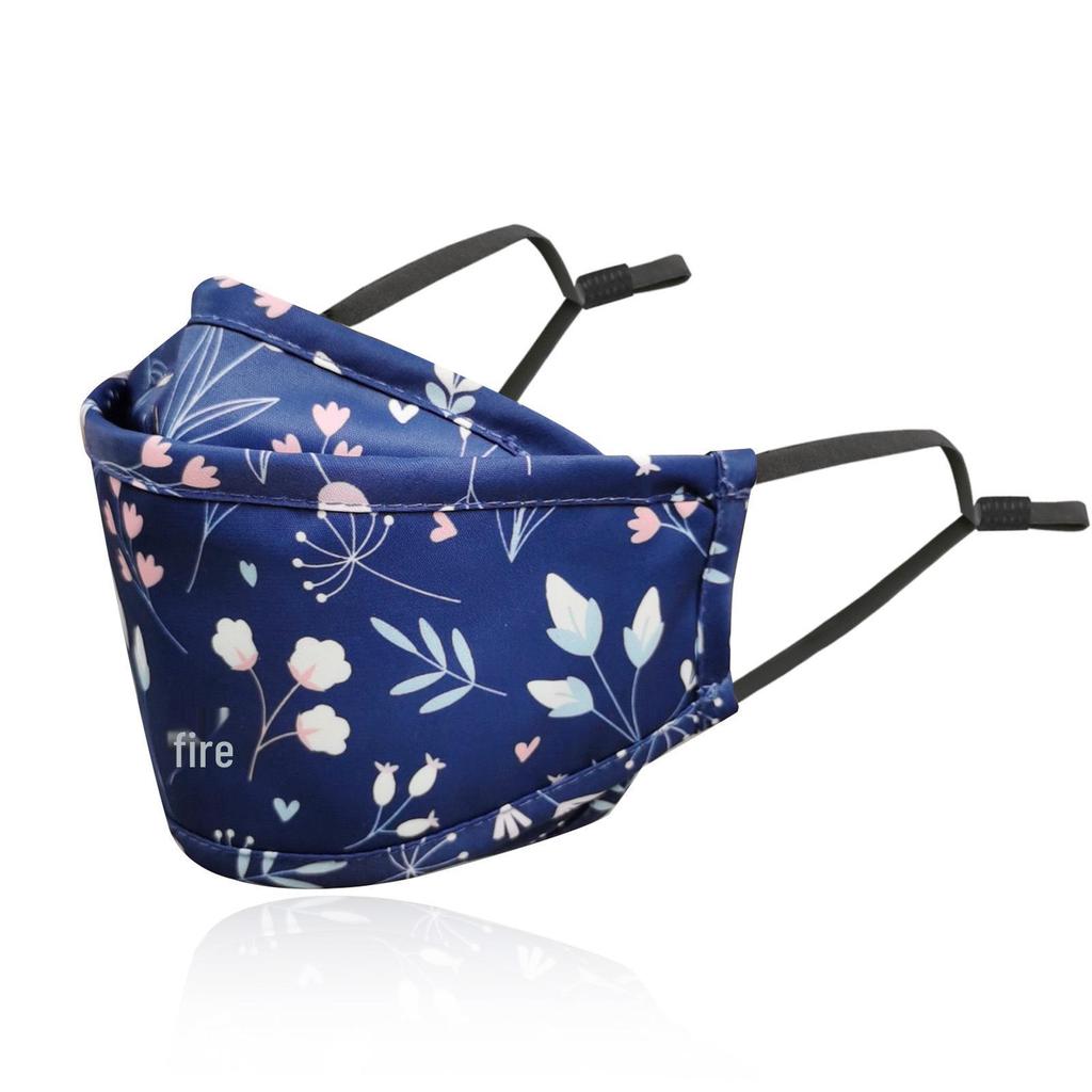 Maschera in Cotone Lavabile Antivento da Donna - Forma a Pesce/Foglia di Salice, Antipolvere, Traspirante, Protezione dal Freddo, Autunno/Inverno.
