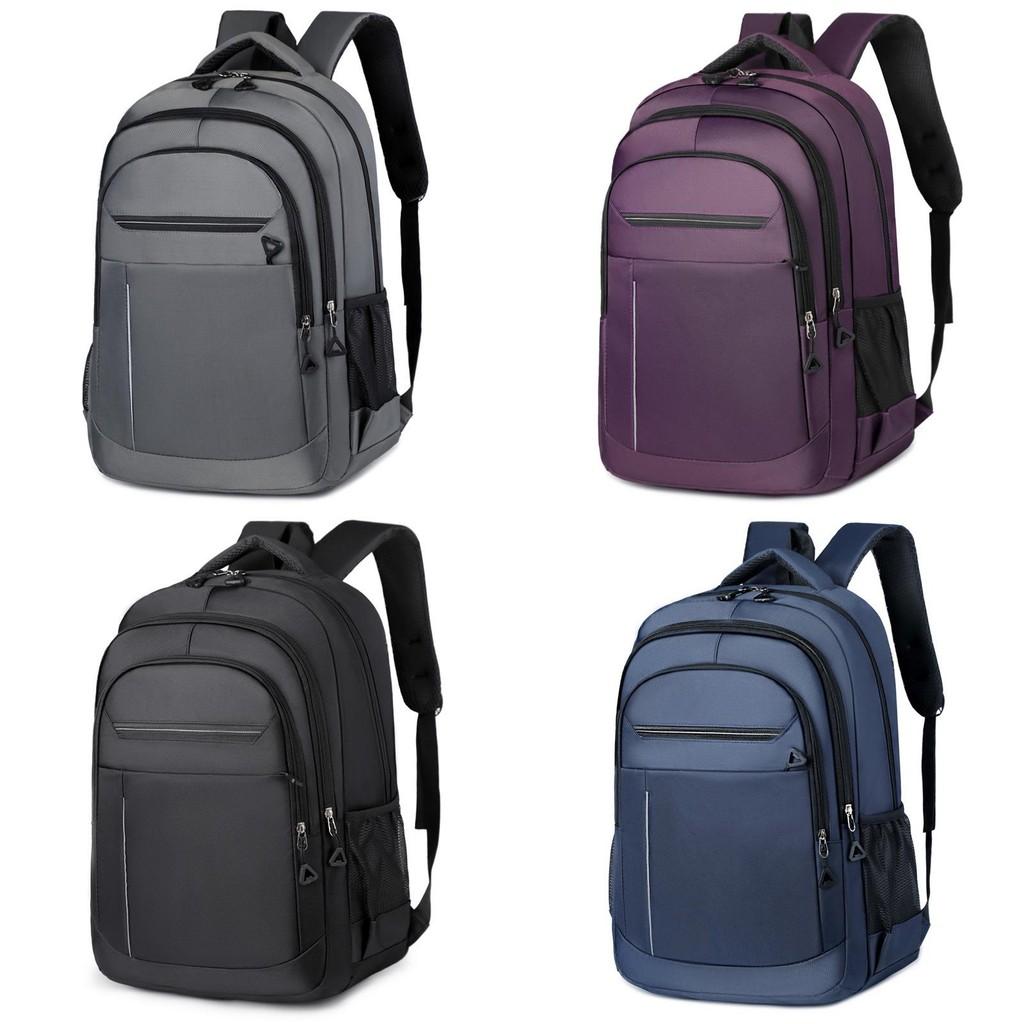 Simple Solid Style Color Backpack Student Outdoor Large Schoolbag Capacity