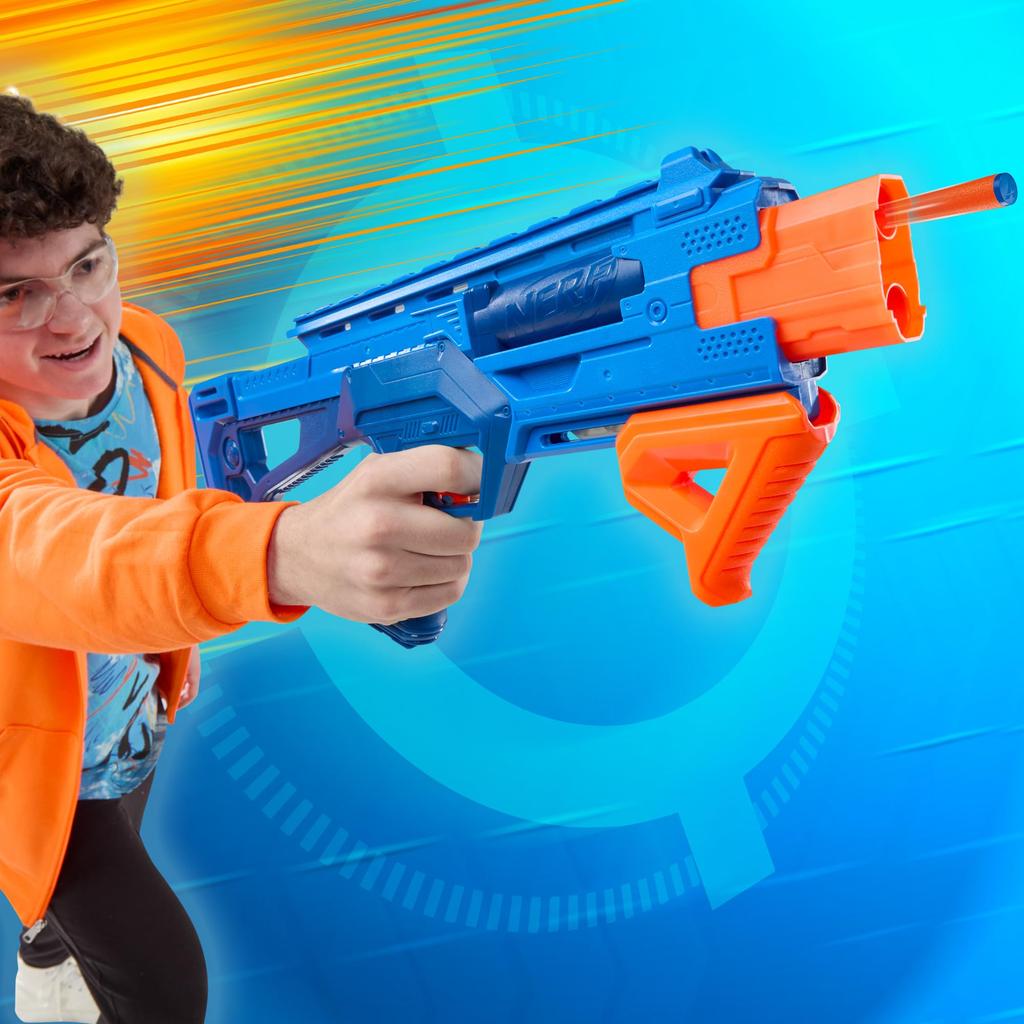 Hasbro Nerf N Series Double Impact Compatible with N Includes 12 Official N1 Pump Gift for Ages Authentic Blaster, Series, Darts, Action, Primed,