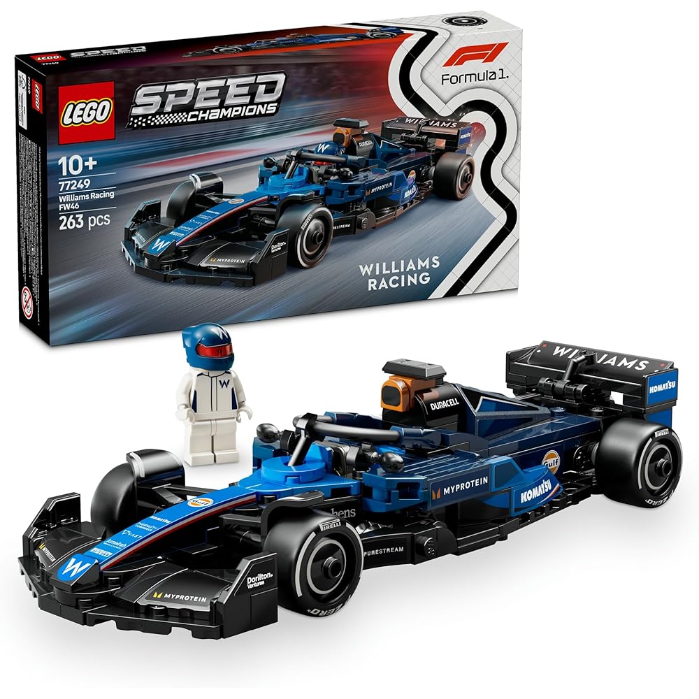

LEGO Speed Champions Williams Racing FW46 F1 Race Car Toy Building Set for Kids 10+ 77249