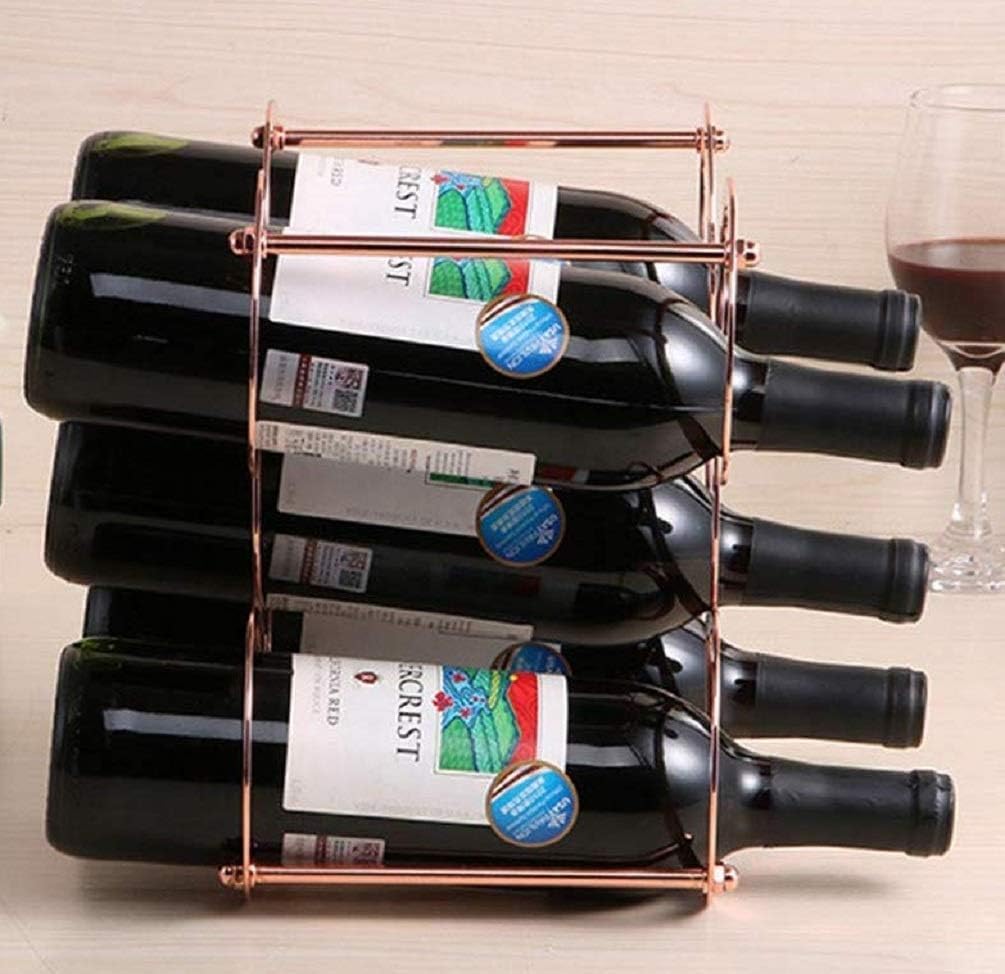 Anberotta Weinregal, Flaschenhalter, für 5 Flaschen Wein oder Champagner, Aufbewahrungskiste, Ständer, Innendekoration, N-W61