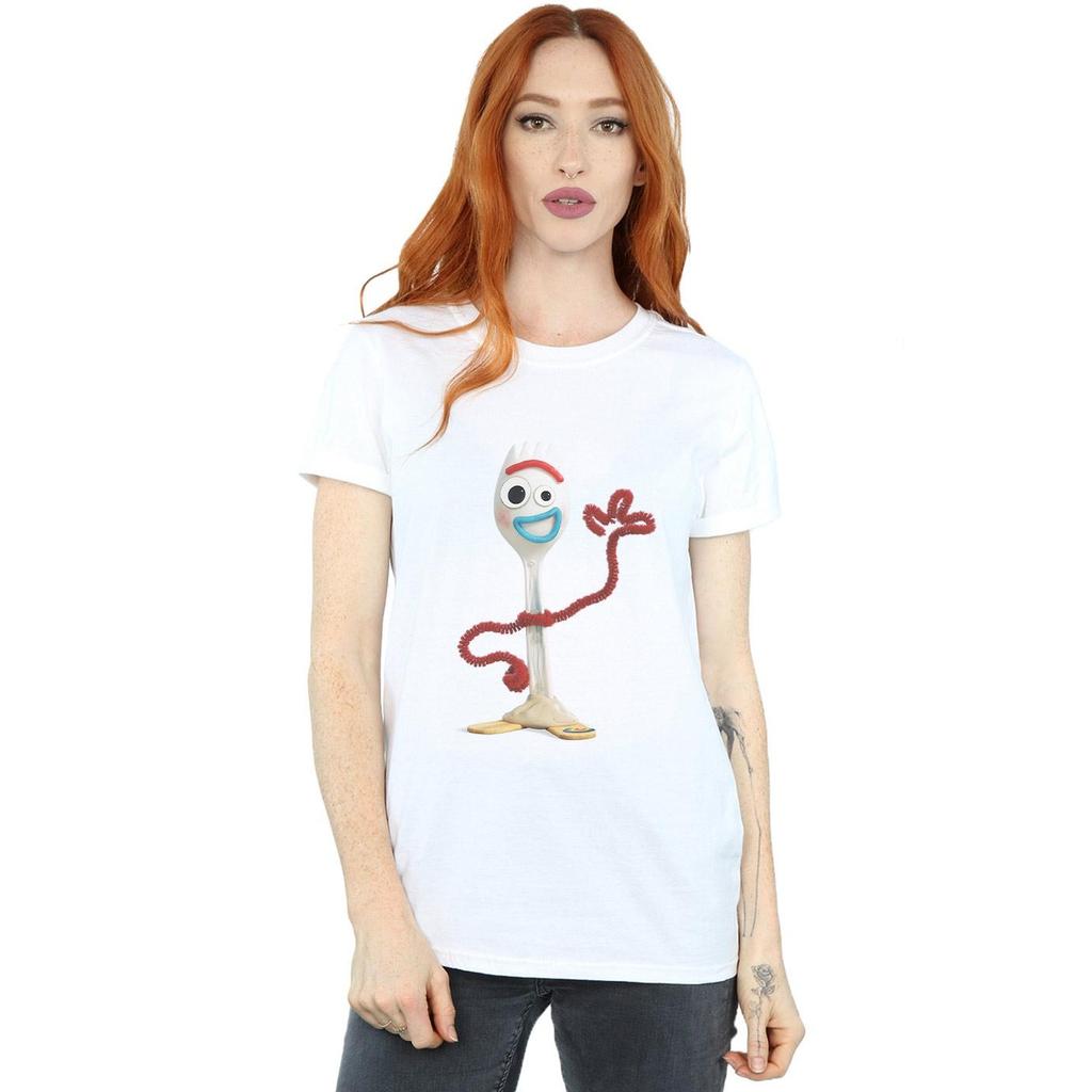 Disney Womens/Ladies Toy Story 4 Forky Cotton Boyfriend T-Shirt