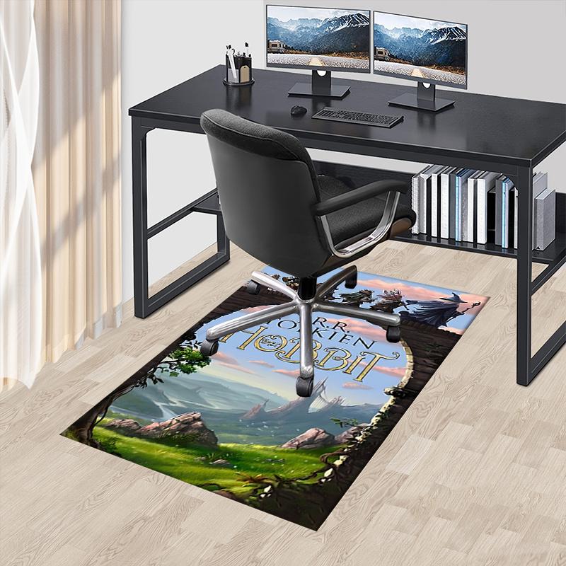 

Fantasy,Lord of the Rings Polyester Office Carpet Chair Mats, Home Decor Dormitory Floor Protector with Anti-Skid Backing, Large Area Covera 60cm by 90cm