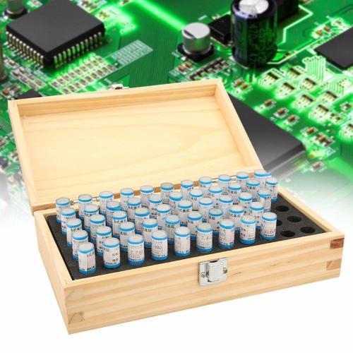 AMONIDA Pin Gauge Set, Durable 50-Piece 7.51-8mm Plug Pin Gauge Set with 0.001mm Tolerance, Bearing Steel Precision Tool for Electronic Boards, Circui