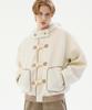 Trillion Unisex Fleece Duffle Hooded Coat Jacket [Ivory]