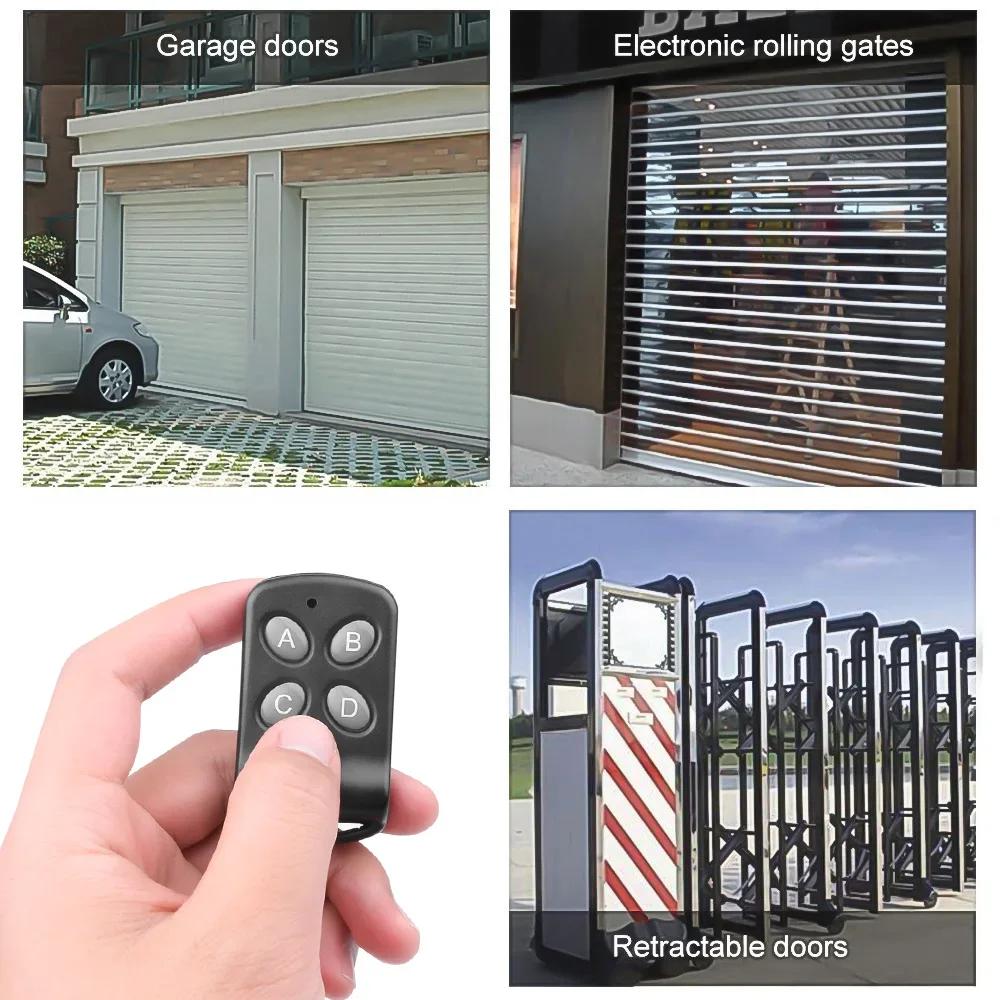 5/10Pcs 433Mhz RF Garage Door Remote Control Duplicator 4 Keys Fixed Code Grabber Clone Gate Key Fob Command Hand Transmitter
