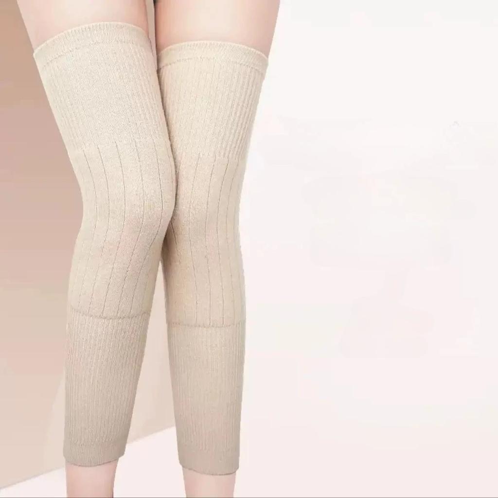 1 Pair Knee Brace Pads KneeCap Protector Wool Kneepad Leg Warmers Knees Elastic Lady Stockings Windproof Coldproof Leg