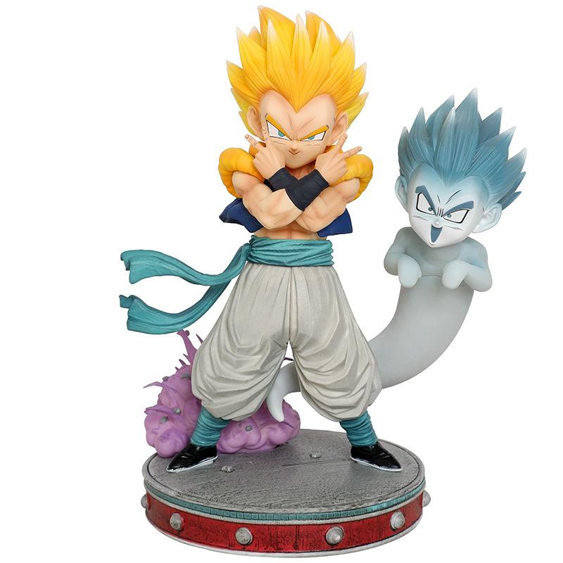 Anime Dragon Ball Z Super Saiyan 3 Gotenks PVC Action Figure Battle Statue Collection Model Kids Toys Doll Gifts 24.5cm
