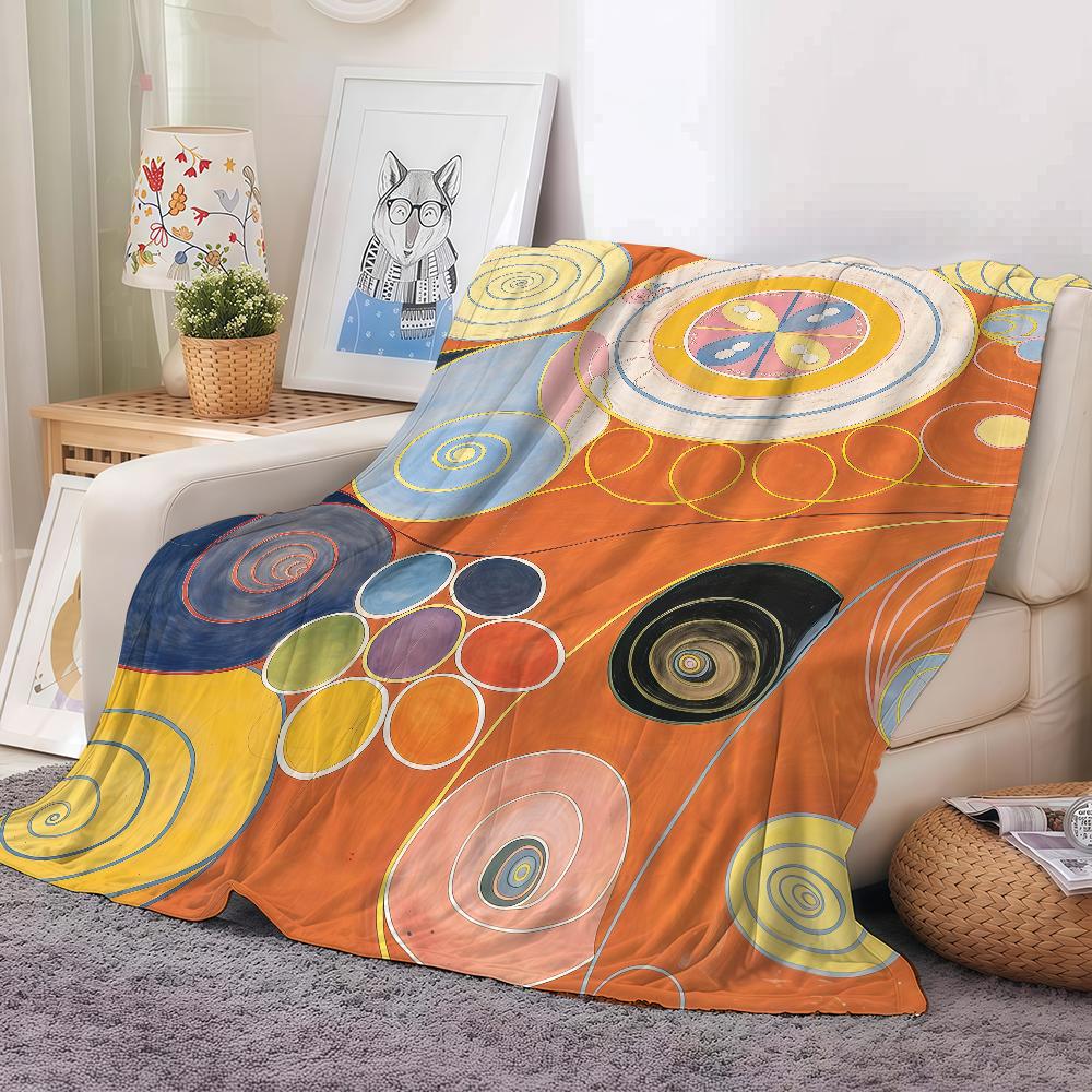 

H-hilma Af Klint Art Blanket Warm And Soft Suitable For Bedroom Living Room Sofa Bed Office Travel Camping 40x50in
