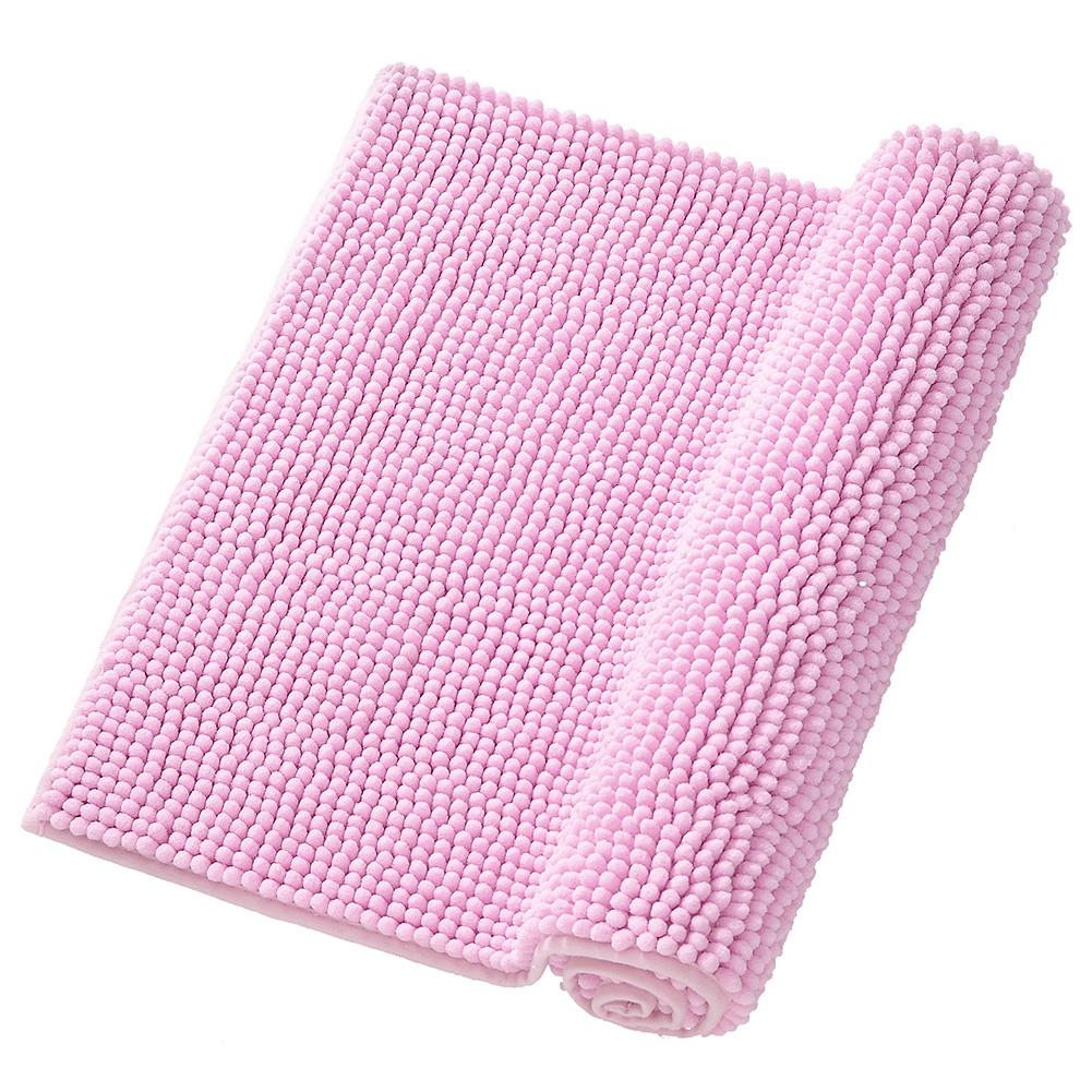 Chenille Anti slip Water Absorbent Non slip Mat Bathroom Living Room (Pink)