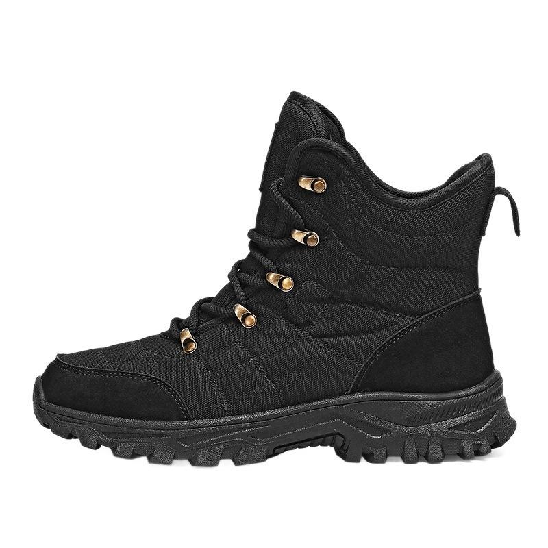 New hiking shoes men's anti-splashing snow boots sports outdoor shoes velvet men's hiking shoes men