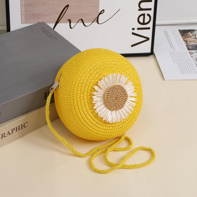Rustic Raffia Straw Bag Woven Phone Bag Crossbody Female,Beach Straw Small Bag Holiday Style