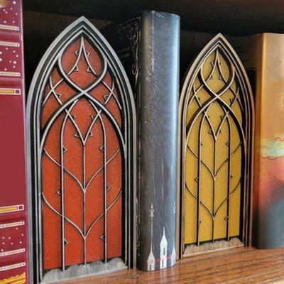 Fantasy Window Book Nook with Light Retro Light-up Window Booknook Bookshelf Insert Decoration