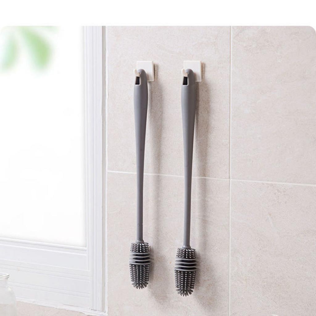 Silicone Cup Brush Cup Scrubber Glass Cleaner  Kitchen Cleaning Tool Long Handle Drink Wineglass Bottle Glass Cup Cleaning Brush