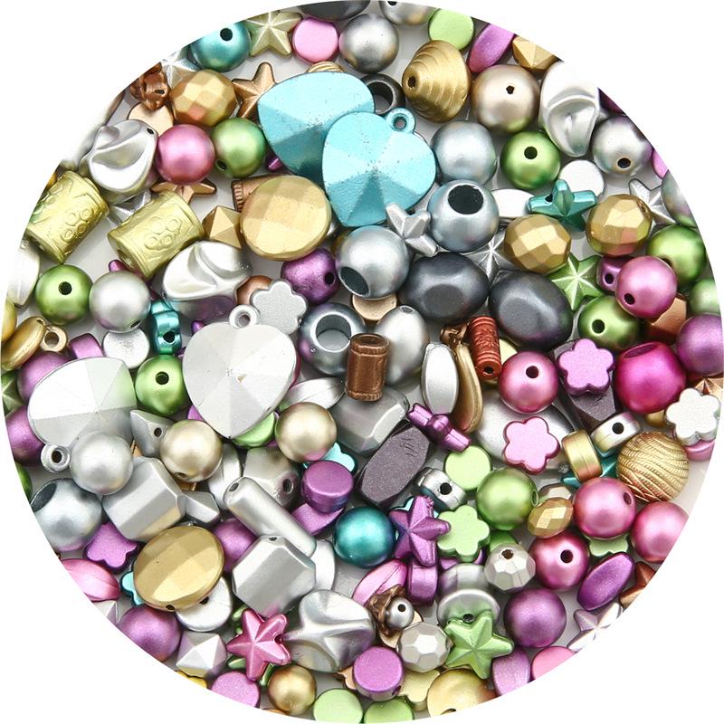 Rainbow Retro Beads Mystery Box: DIY Mixed Bead and Pendant Accessories for Handmade Jewelry