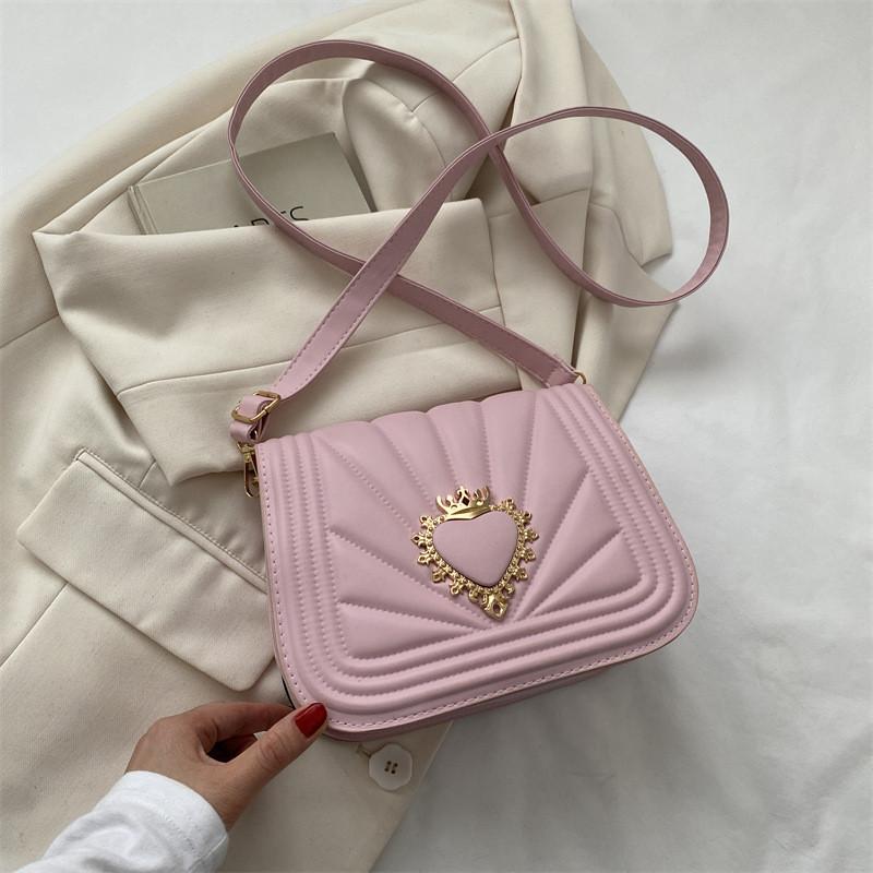 Chic Medium-sized Shoulder Bag For Women In Elegant Black White Pink Green