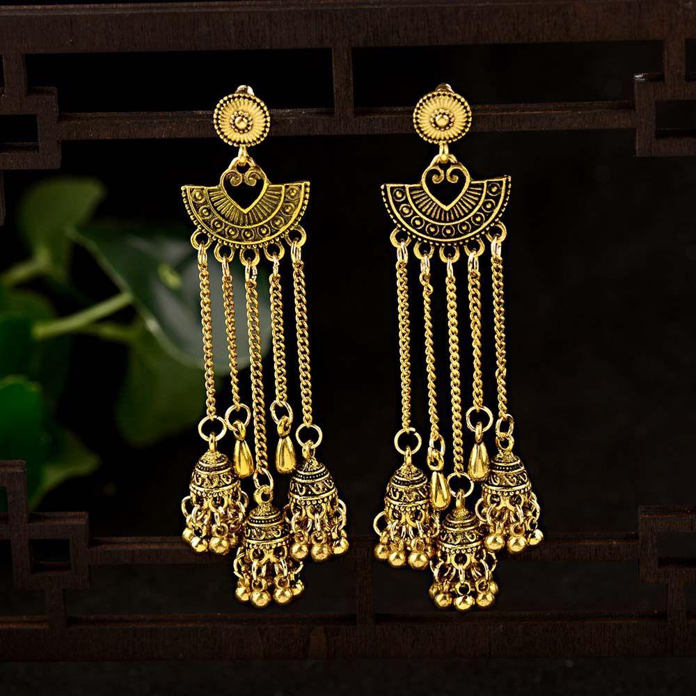Gypsy Indian Metal Jhumka Gift For Women Jewelry Dangle Earring Drop Earrings Studs Earrings