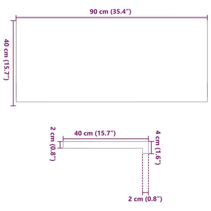 VidaXL Appuis de fenêtre 2 pcs marron foncé bois de chêne massif 4009199