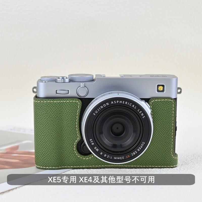 Fujifilm XE5 Camera Half-Cover Case With Microfiber Grip Handle Shoulder Strap - Shockproof Protective Sleeve Mirrorless