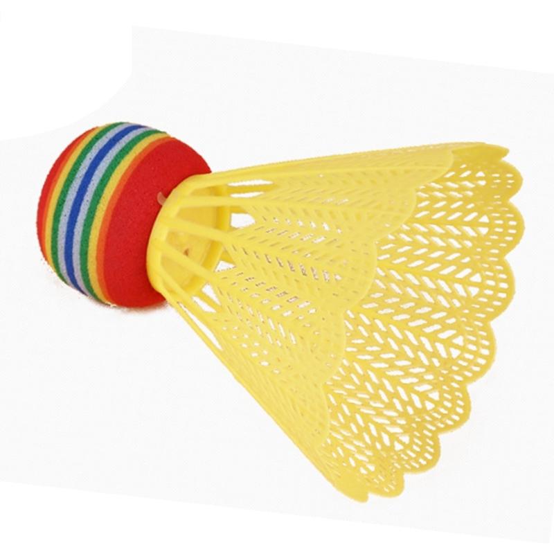 10Pcs/pack Badminton EVA Rainbow Head Nylon Badminton Feather Badminton Set for Game Sport Entertainment, Random Color