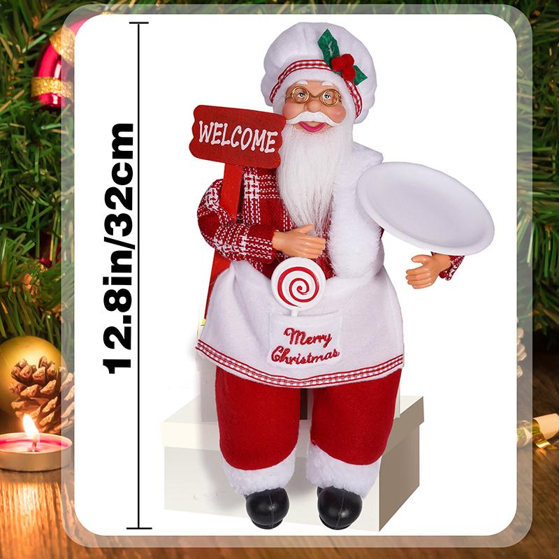 1PC Festive Santa Claus Decor for Shop Displays Handcrafted Santa Ornament for Mantle